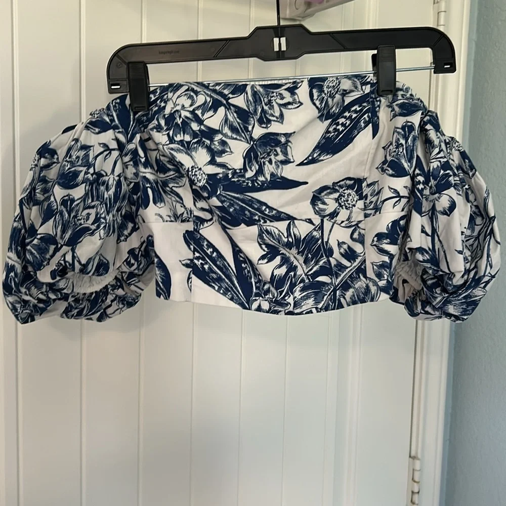 Abercrombie & Fitch Blue and White Floral Maxi Dress